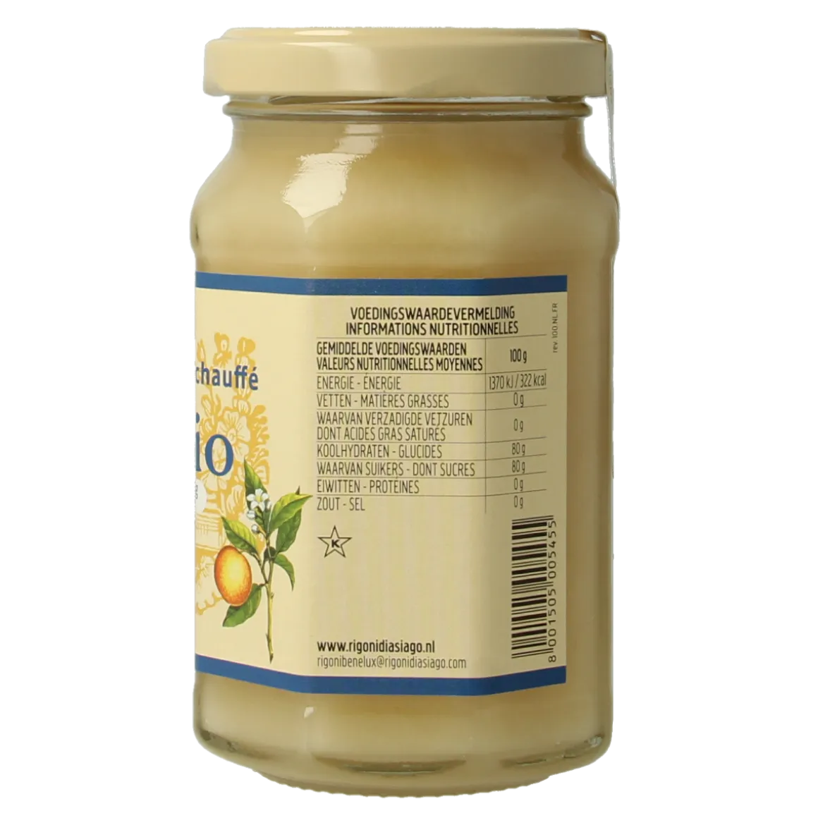 Mielbio Sinaasappel creme honing bio