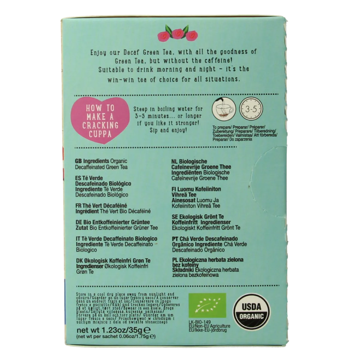 Ministry Of Tea Decaf green tea bio
