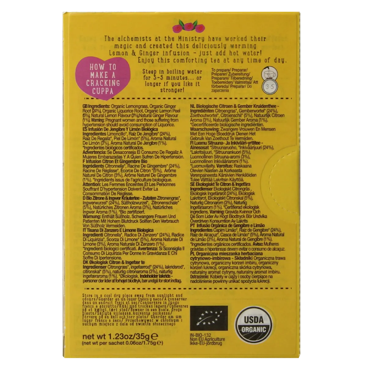 Online Ministry Of Tea Lemon & ginger bio