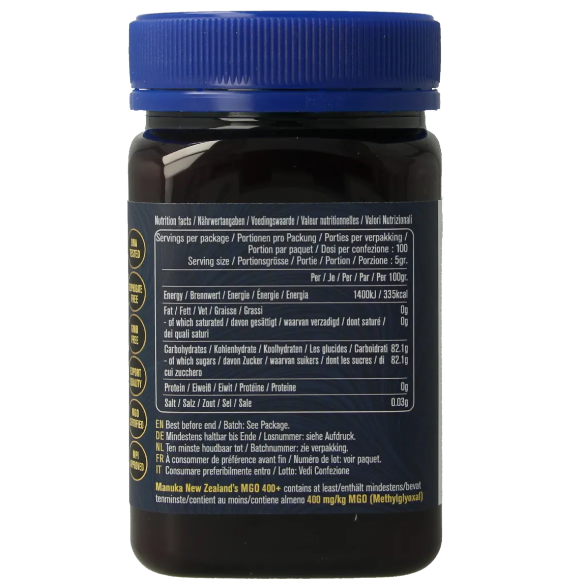 New MNZ (Manuka New Zealand) Manuka Honing MGO 400+