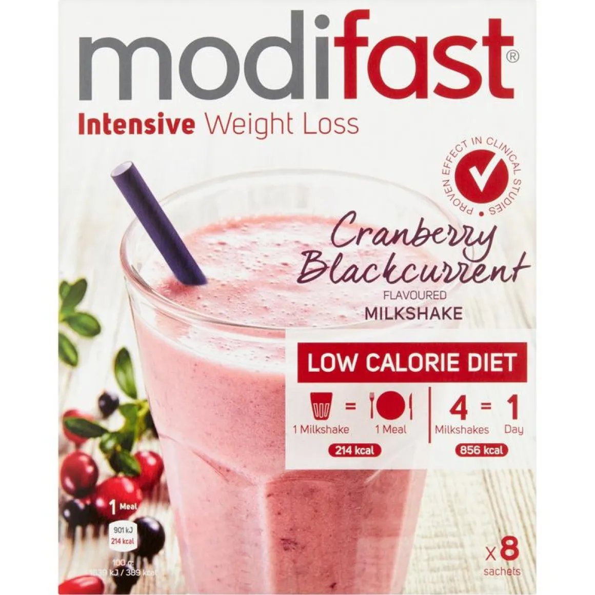Modifast Intensive milkshake cranberry