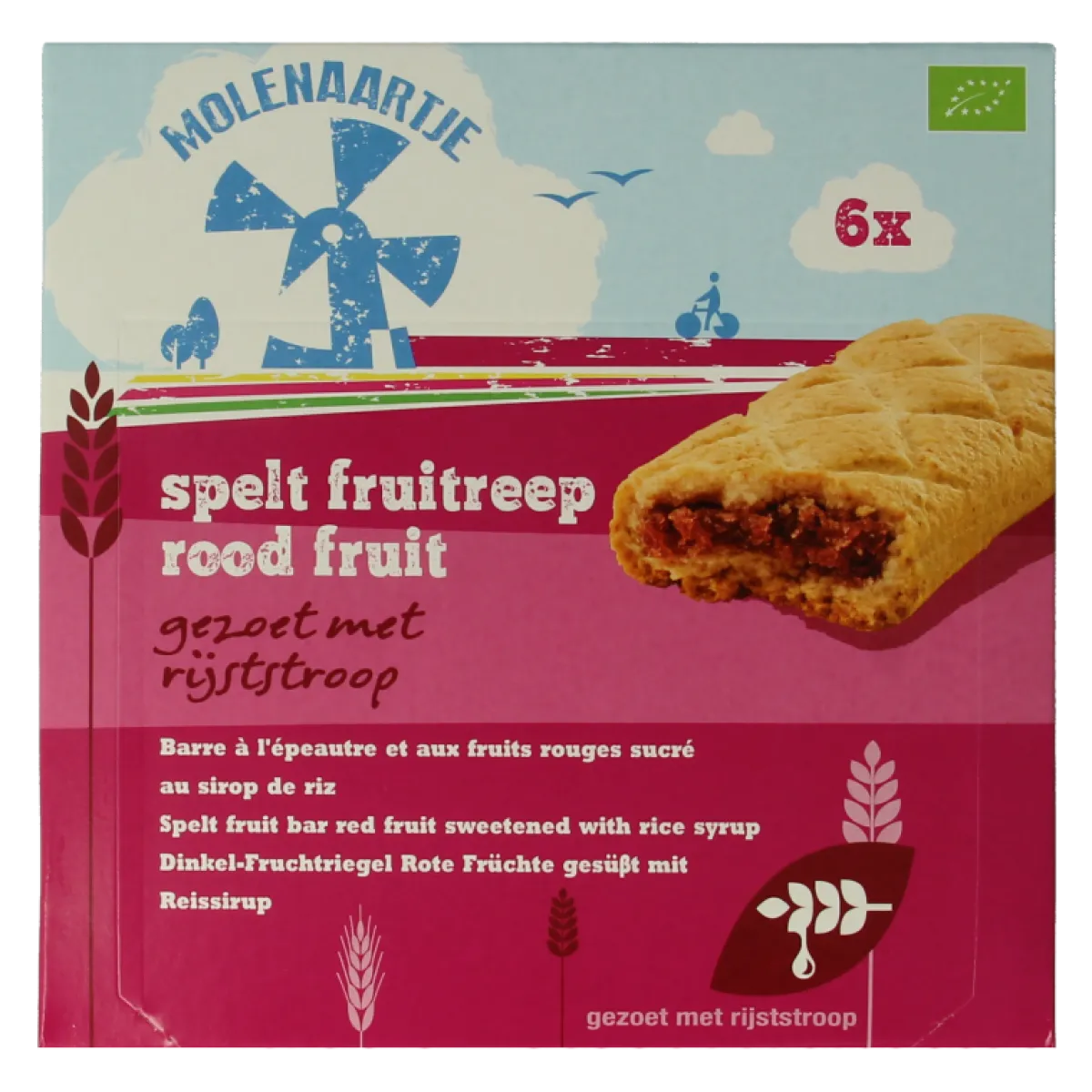 Discount Molenaartje Spelt fruitreep rood fruit bio