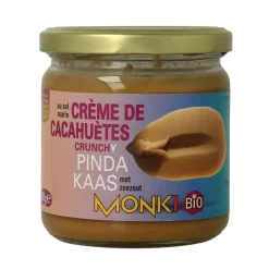 Monki Pindakaas crunchy met zout eko bio