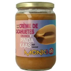 Monki Pindakaas crunchy met zout eko bio