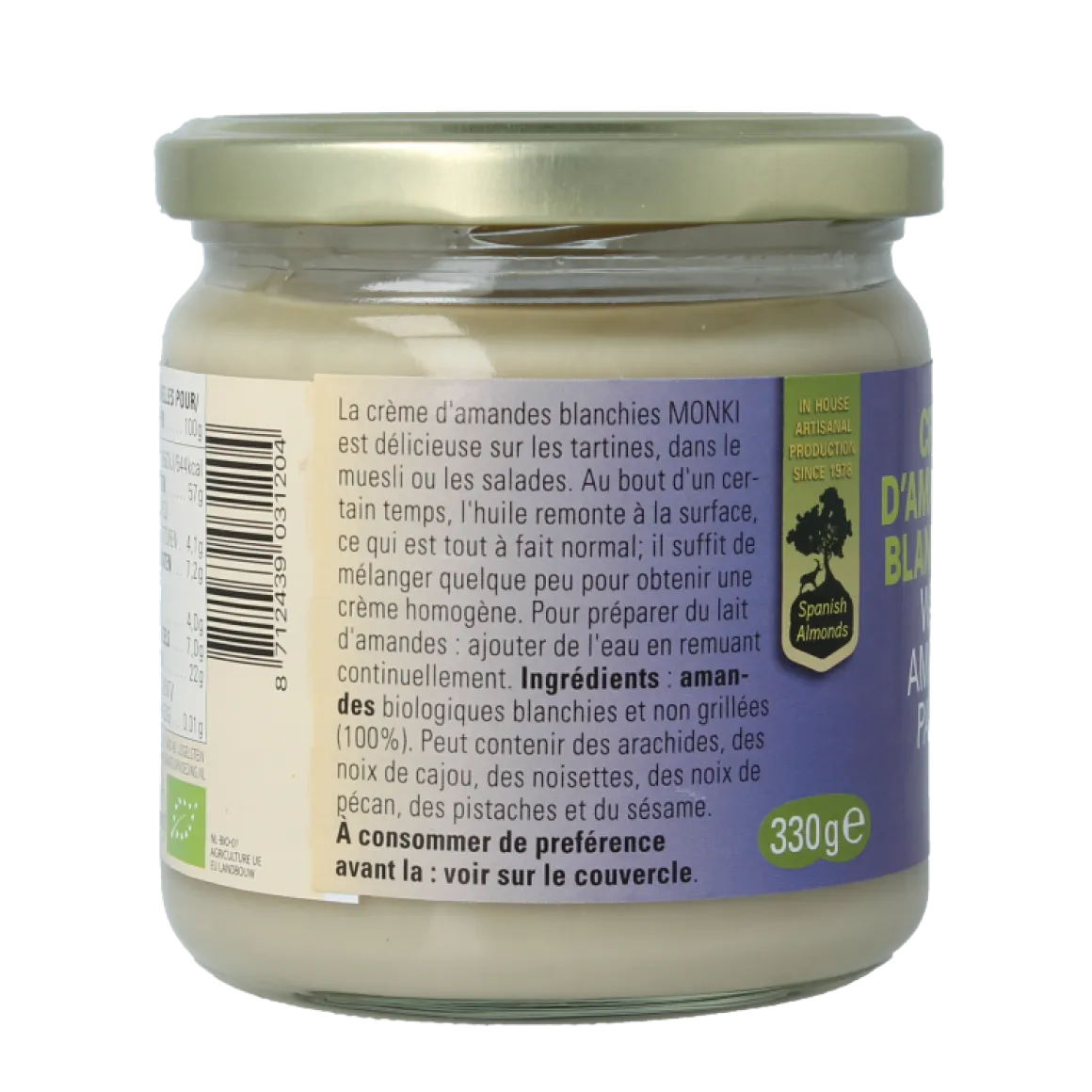 Monki Witte amandelpasta eko bio