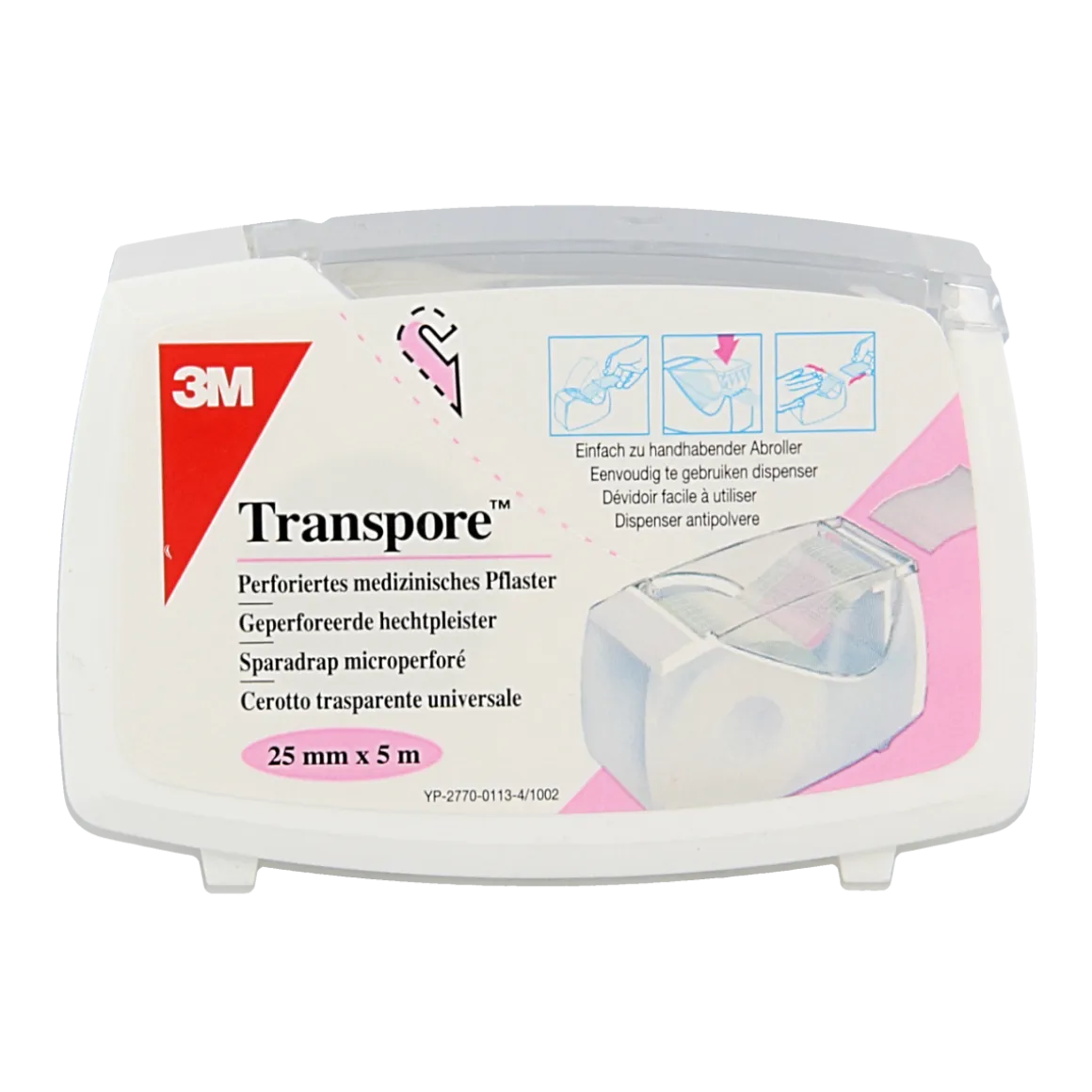 3M Transpore hechtpleister 5m x 25mm