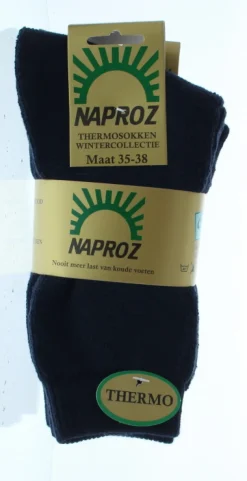 Naproz Thermo sokken blauw maat 35-38