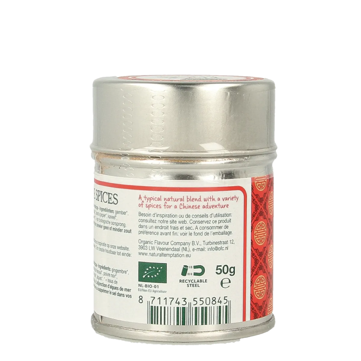 New Natural Temptation Five spices blikje natural spices bio