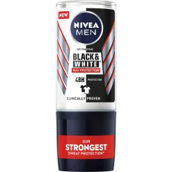 Nivea Men deodorant roller black & white max protection