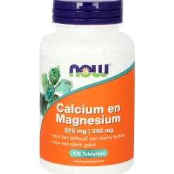 NOW Calcium 500mg en magnesium 250mg