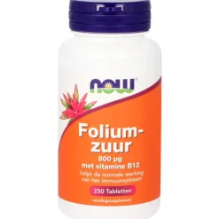 NOW Foliumzuur 800mcg