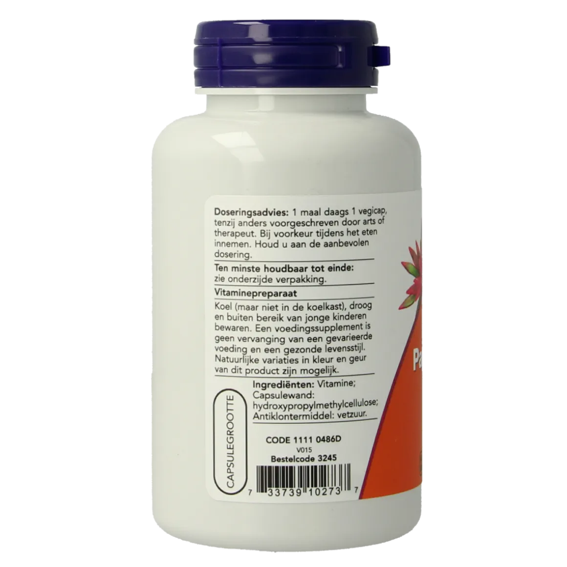 NOW Pantotheenzuur 500mg (B5)