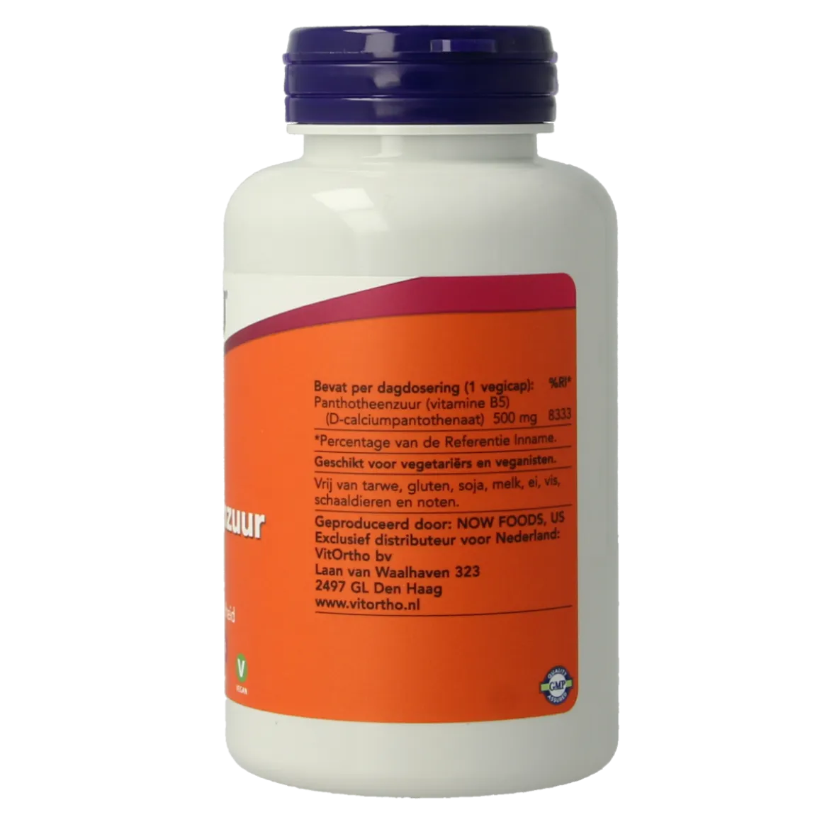 NOW Pantotheenzuur 500mg (B5)