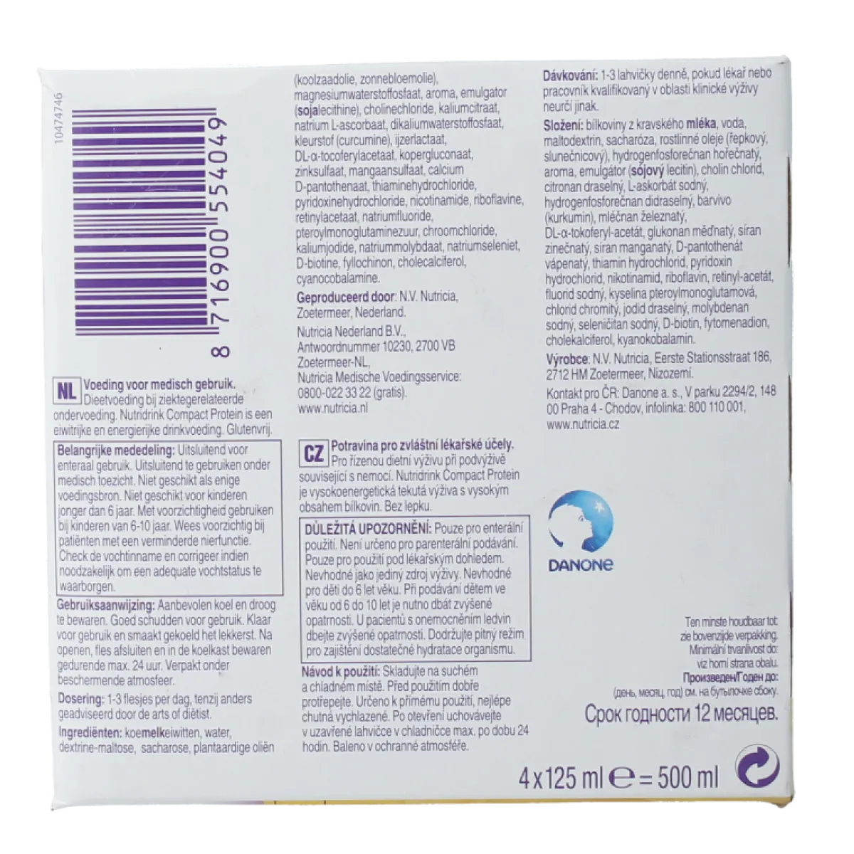 Nutricia Compact protein banaan 125 gram