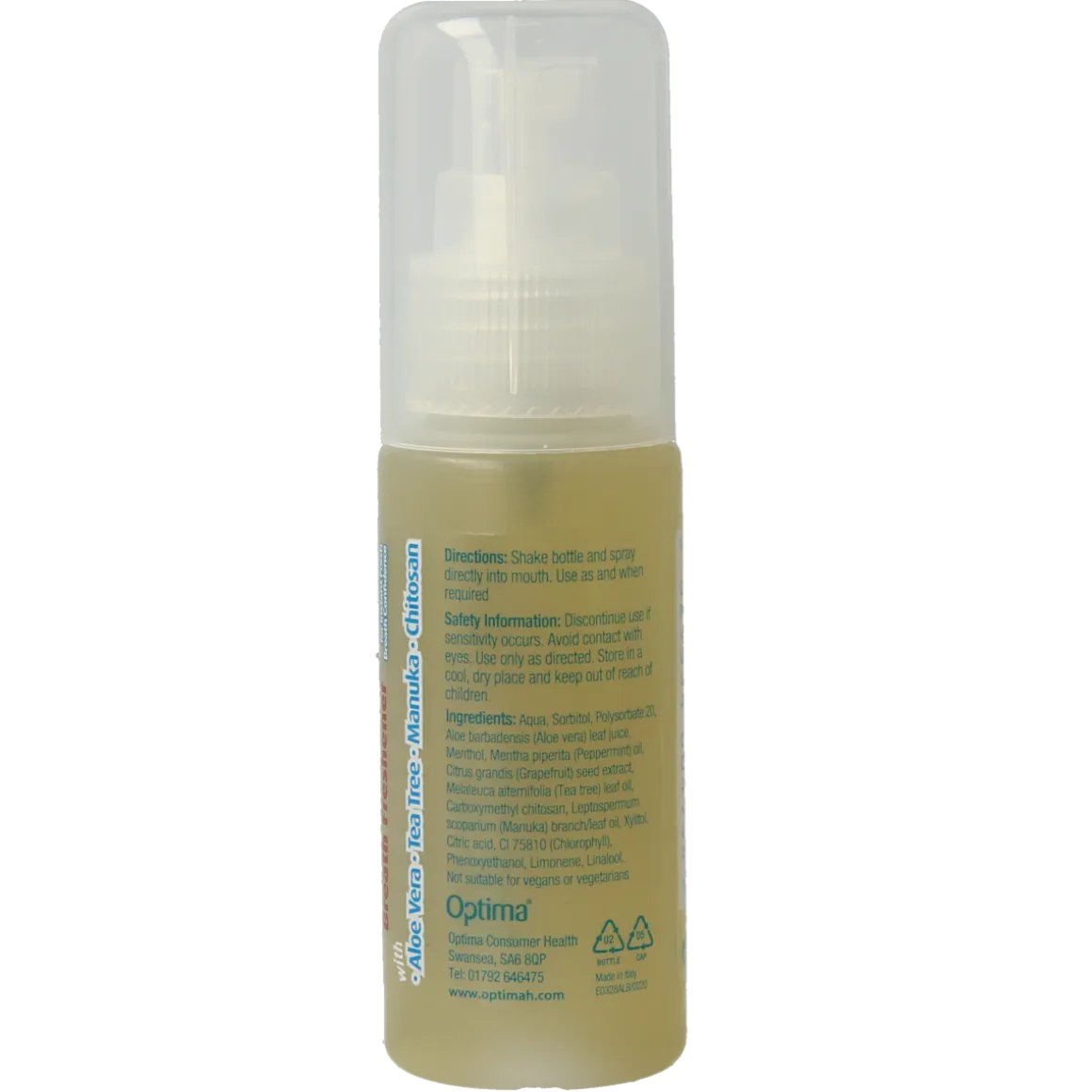 Optima Aloe dent fresh breath spray