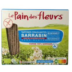 Pain Des Fleurs Krokante crackers boekweit zoutloos glutenvrij bio