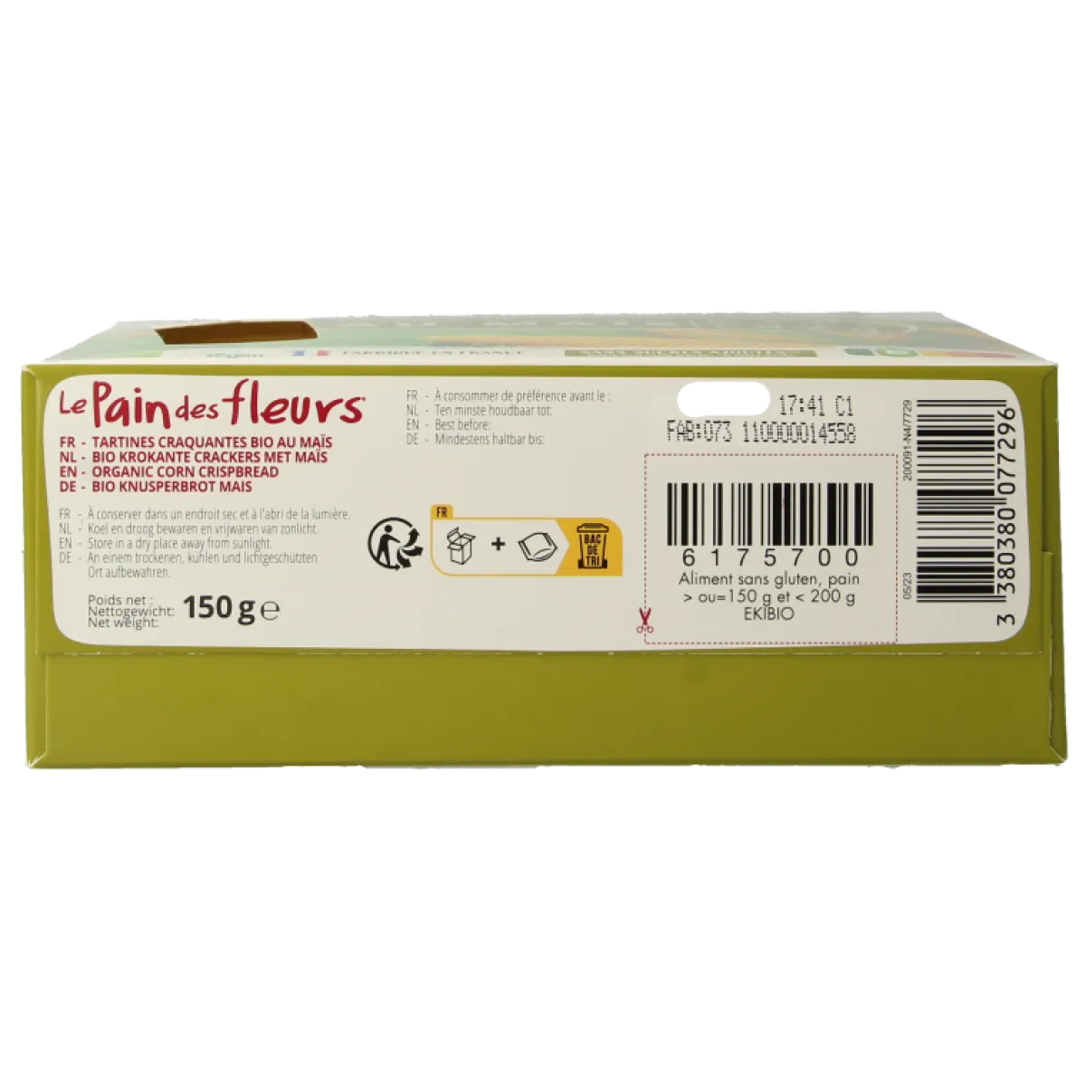 Outlet Pain Des Fleurs Krokante crackers mais glutenvrij bio