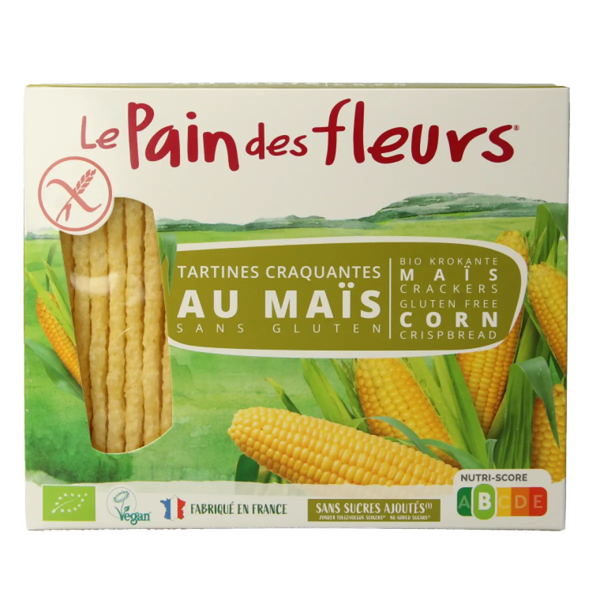 Outlet Pain Des Fleurs Krokante crackers mais glutenvrij bio