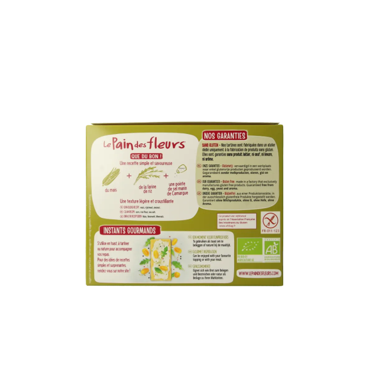 Outlet Pain Des Fleurs Krokante crackers mais glutenvrij bio