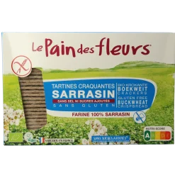 Outlet Pain Des Fleurs Krokante crackers boekweit zoutloos glutenvrij bio