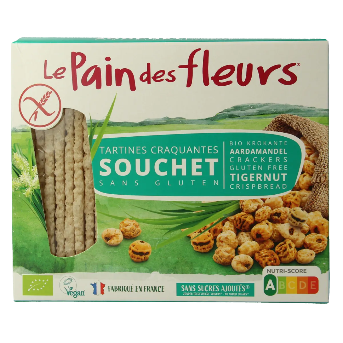 Outlet Pain Des Fleurs Krokante crackers aardamandel glutenvrij bio