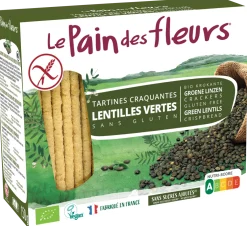 Hot Pain Des Fleurs Krokante crackers groene linzen glutenvrij bio