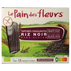 Pain Des Fleurs Krokante crackers zwarte rijst glutenvrij bio