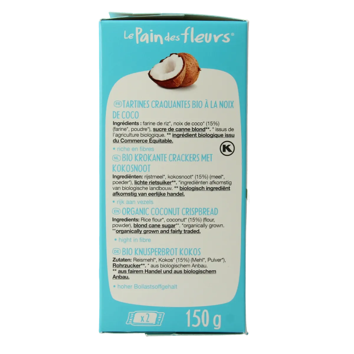 Sale Pain Des Fleurs Krokante crackers kokos glutenvrij bio