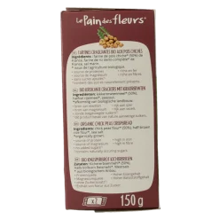 Pain Des Fleurs Krokante crackers kikkererwten glutenvrij bio