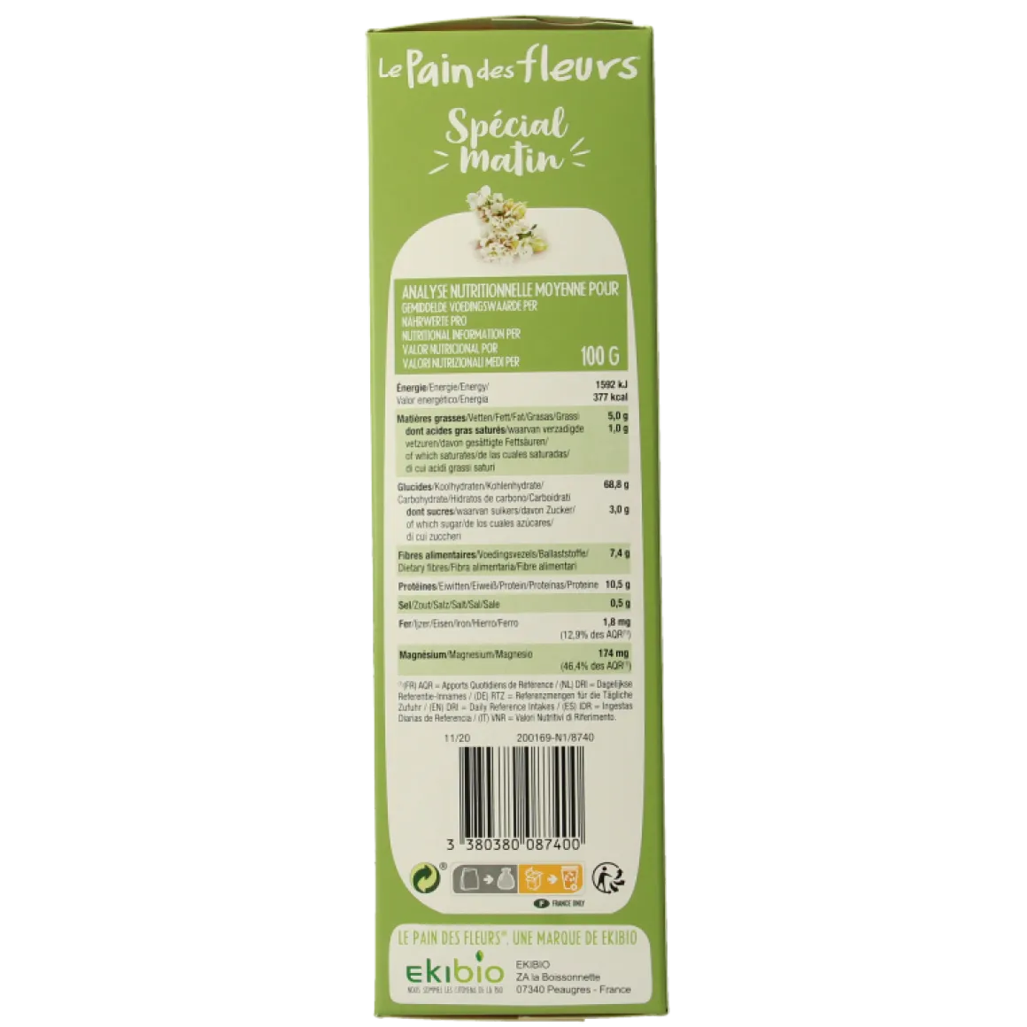 Pain Des Fleurs Special matin boekweit ontbijtcrackers bio