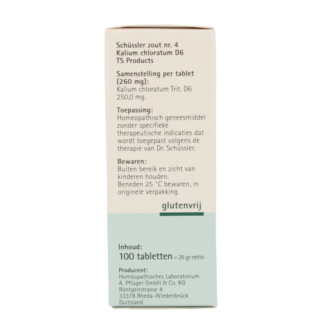 Pflüger Kalium chloratum 4 D6 Schussler