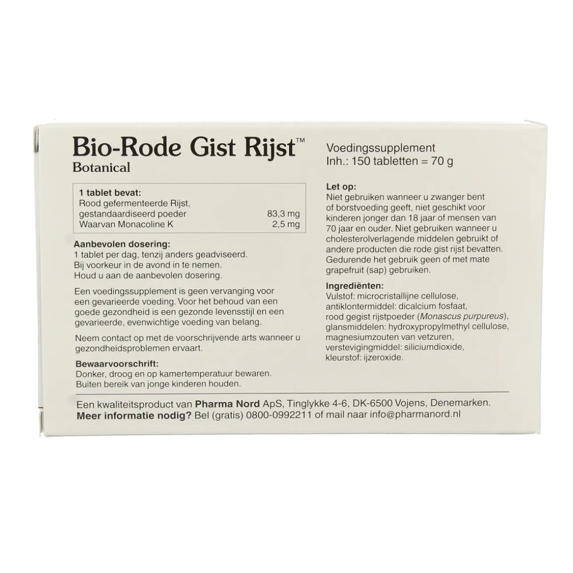 Pharma Nord Bio rode gist rijst