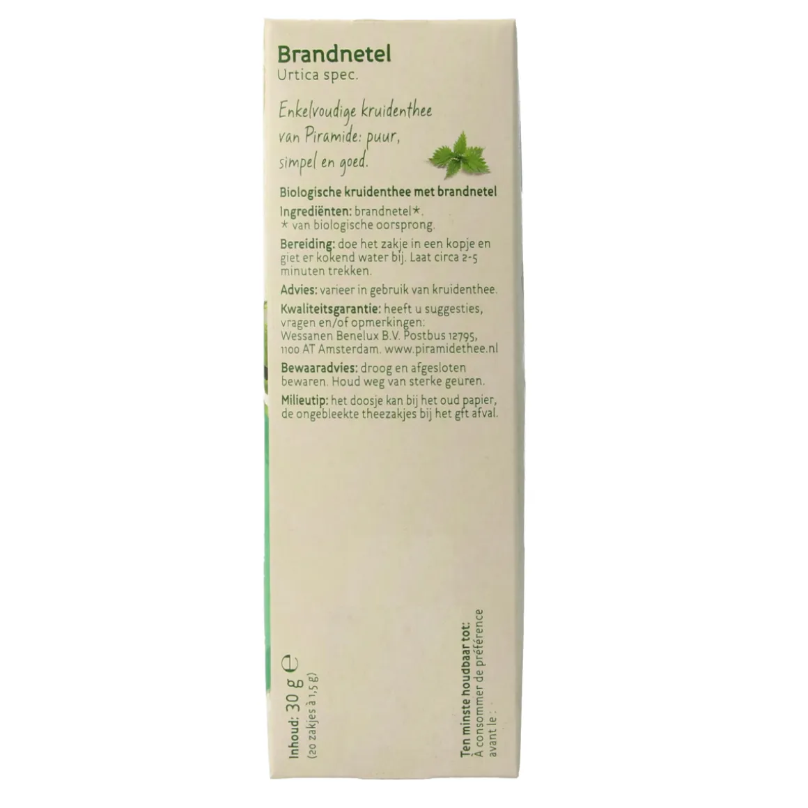 Piramide Brandnetel thee eko bio