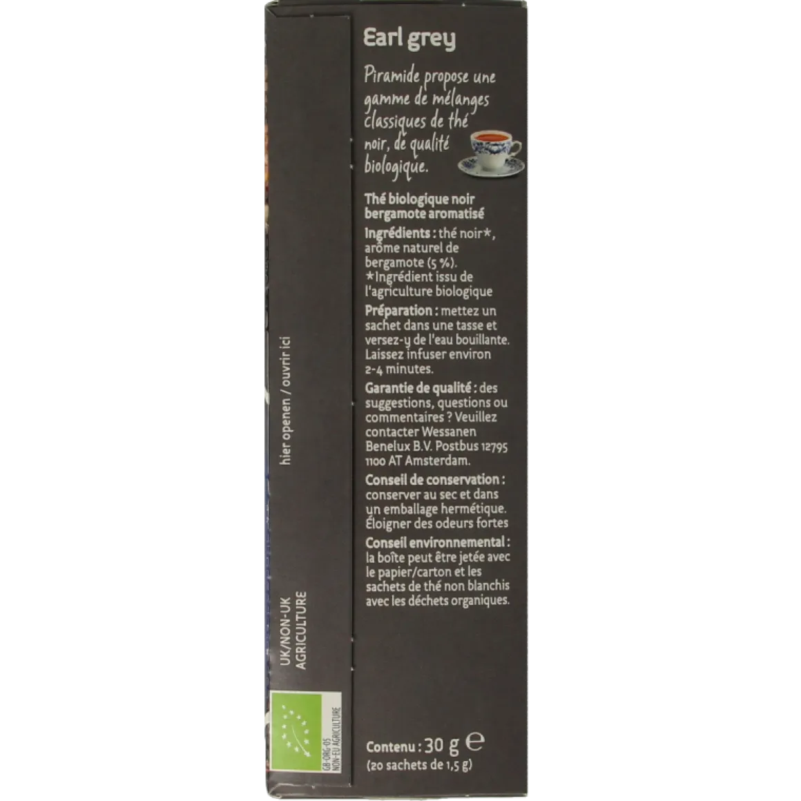 Piramide Earl grey thee eko bio
