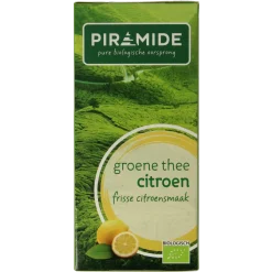 Piramide Groene thee met citroen bio