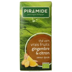 Piramide Groene thee met gember en citroen bio