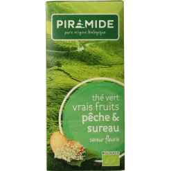 Hot Piramide Groene thee perzik vlierbloesem bio