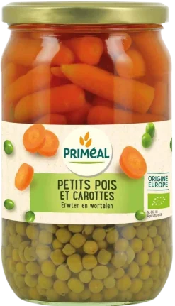 Primeal Doperwten wortelen bio