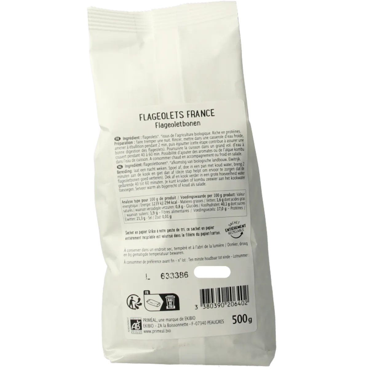 Hot Primeal Flageoletbonen bio