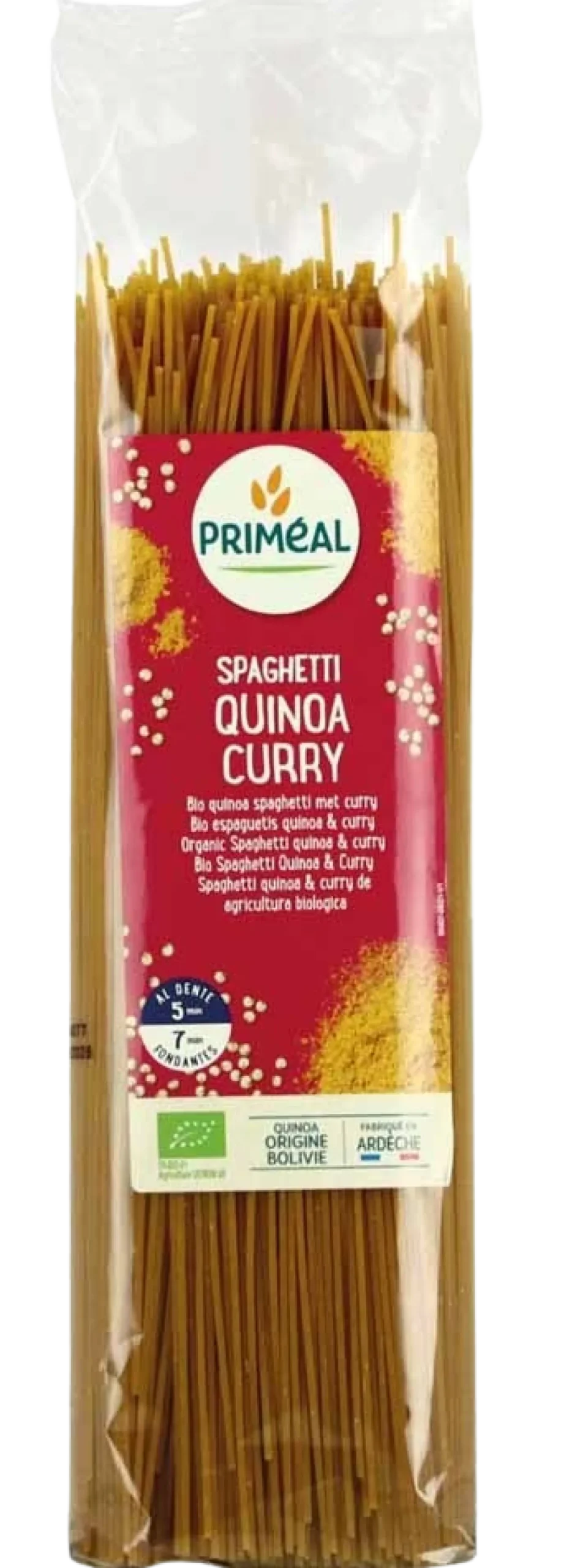 Primeal Organic spaghetti tarwe quinoa curry bio