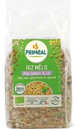 Primeal Rijst met spliterwten en lijnzaad bio