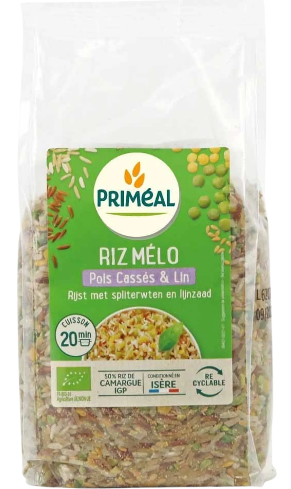 Primeal Rijst met spliterwten en lijnzaad bio