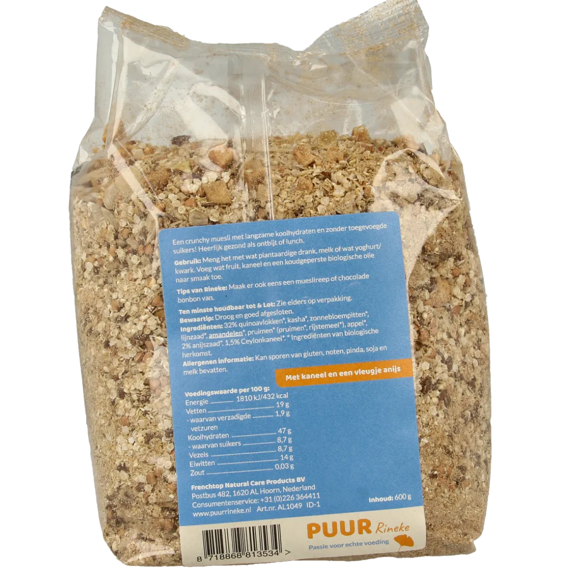 Puur Rineke Quinoa muesli bio