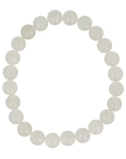 Ruben Robijn Kralenarmband jade wit 8mm
