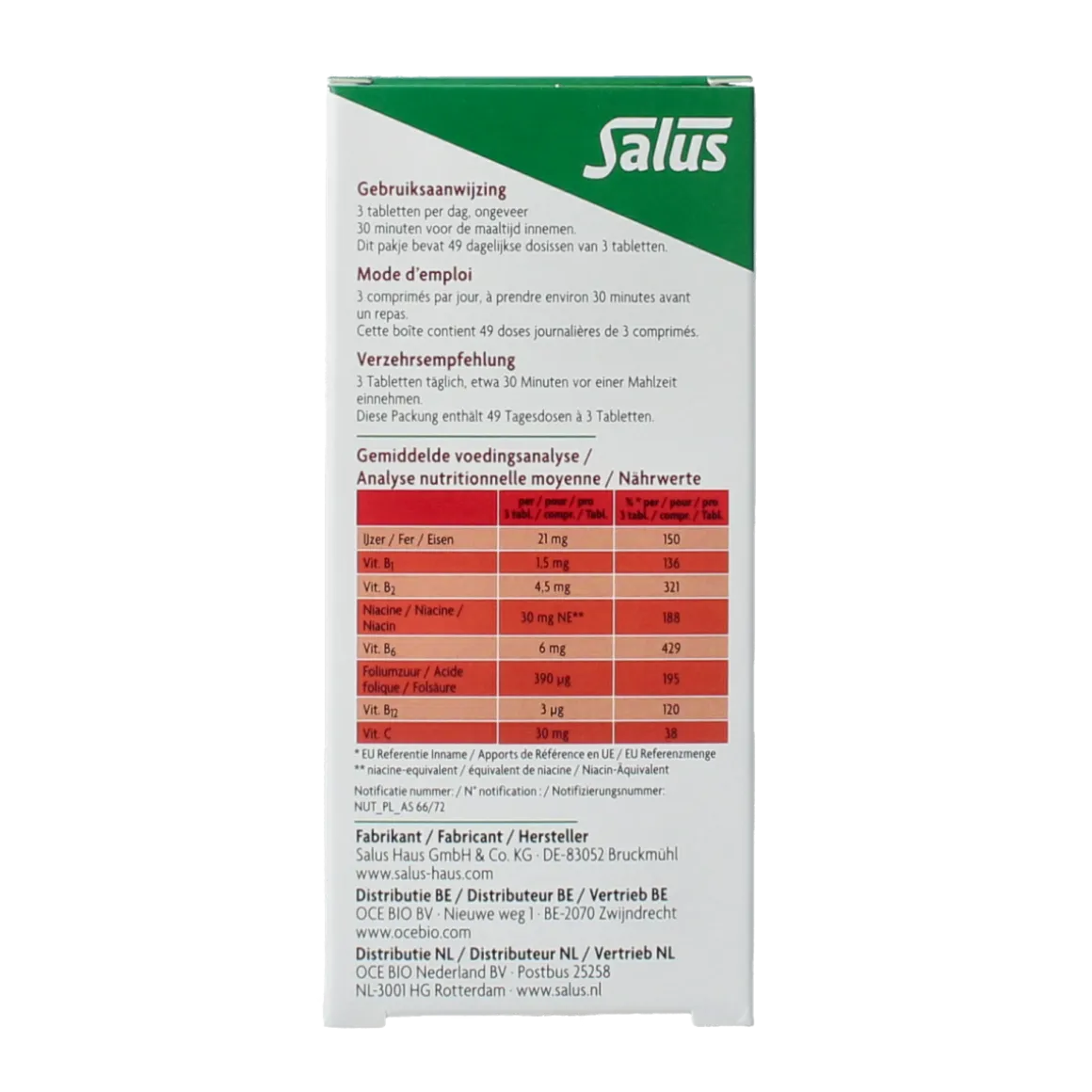 Salus Floradix ijzer tabletten