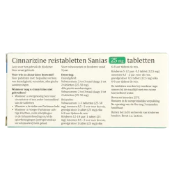Sanias Cinnarizine 25mg