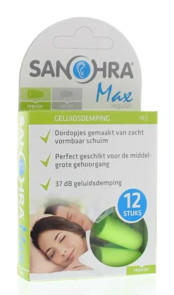 Sanohra Oordoppen foam herrie max regular volwassen