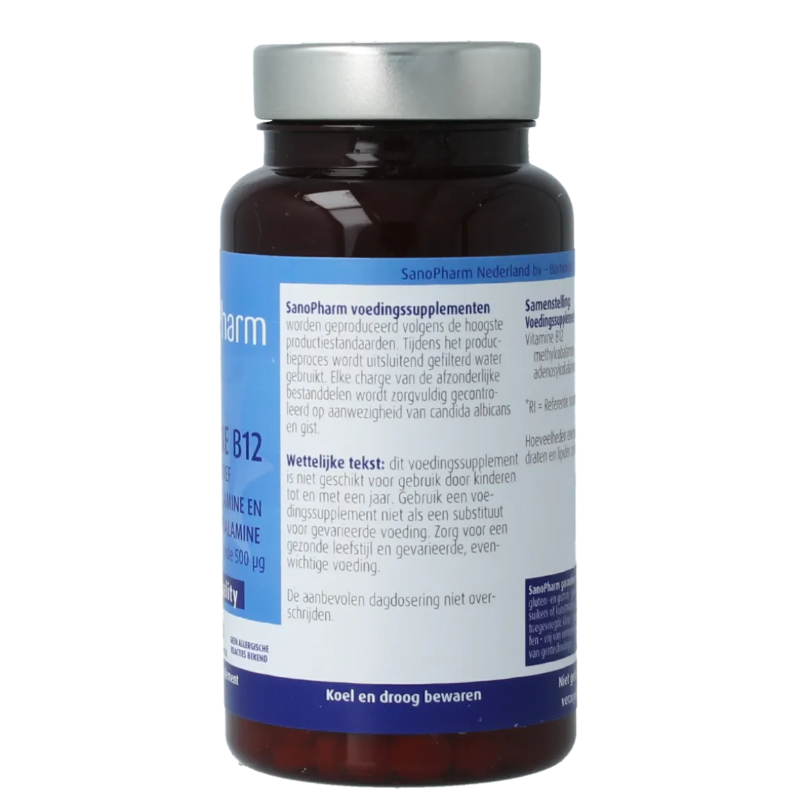 SanoPharm Vitamine B12 methyl adenosylcobalamine 500mcg