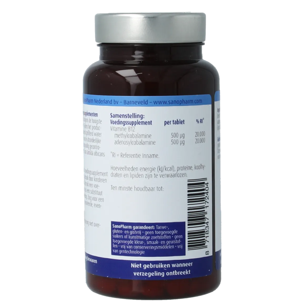 SanoPharm Vitamine B12 methyl adenosylcobalamine 500mcg