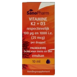 SanoPharm Vitamine K2 D3 emulsan